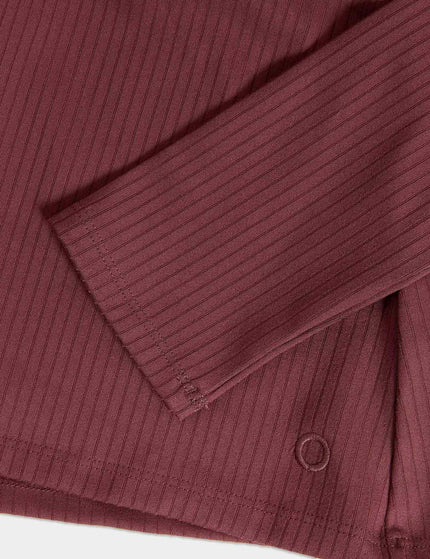 Goodmove Rib Cold Shoulder Fitted Yoga Top - Dark Taupeimages5- The Sports Edit