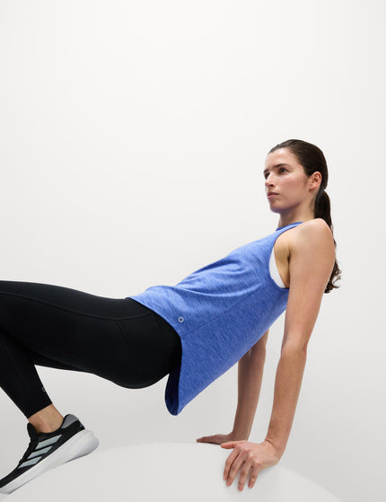 Goodmove Round Neck Relaxed Vest Top - Cobaltimage4- The Sports Edit