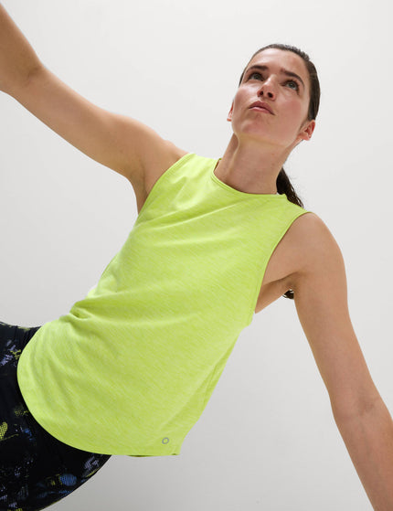 Goodmove Round Neck Relaxed Vest Top - Limeadeimage1- The Sports Edit