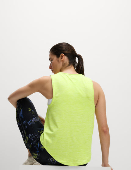 Goodmove Round Neck Relaxed Vest Top - Limeadeimage2- The Sports Edit