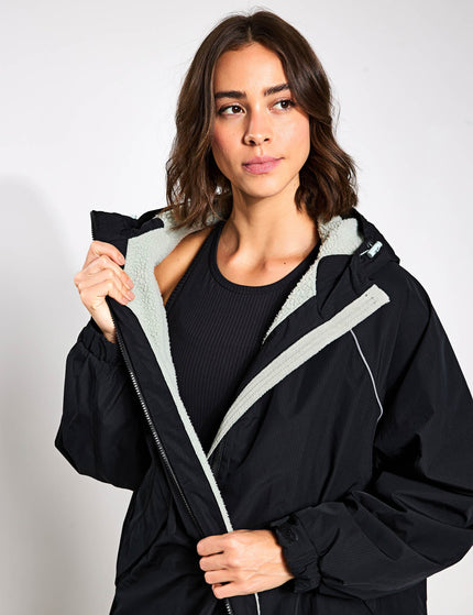 Goodmove Stormwear Borg Lined Changing Robe - Blackimage4- The Sports Edit