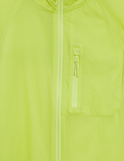 Goodmove Stormwear Hooded Zip Up Running Jacket - Limeadeimage6- The Sports Edit