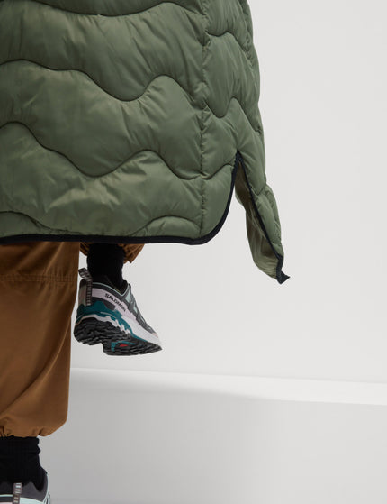 Goodmove Stormwear Quilted Hooded Longline Puffer Coat - Dark Khakiimage5- The Sports Edit