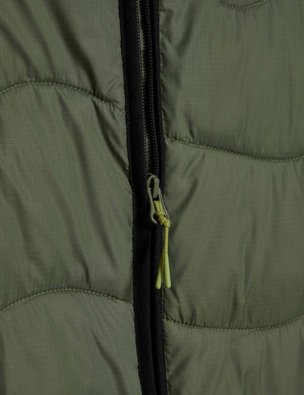 Goodmove Stormwear Quilted Hooded Longline Puffer Coat - Dark Khakiimage7- The Sports Edit