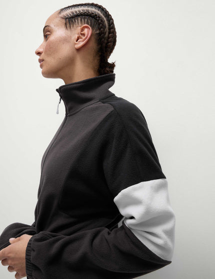 Goodmove Thermal Half Zip Colour Block Fleece - Carbonimage3- The Sports Edit