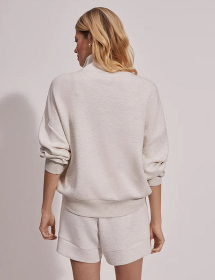 Varley Hawley Half Zip Sweat - Ivory Marlimage2- The Sports Edit