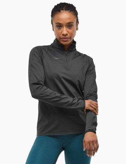 HOKA GlideTech Quarter Zip - Blackimage1- The Sports Edit