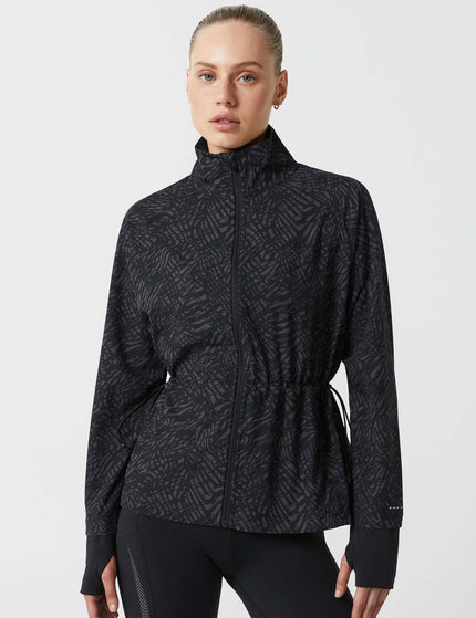 Lilybod Helena Running Jacket - Leopard Print Blackimages1- The Sports Edit