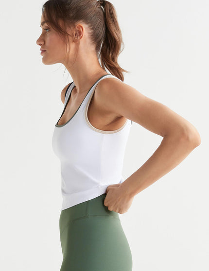 Lilybod Jodie Shelf Bra Crop Top - Whiteimage3- The Sports Edit