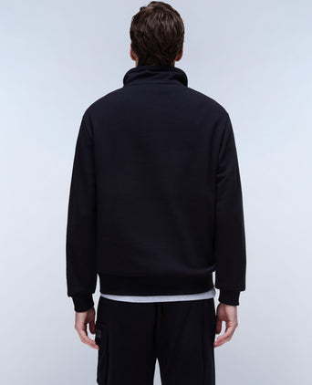 Box Logo French Terry 1/2 Zip Sweatshirt - Black