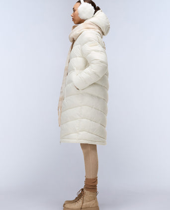 Ega Long Puffer Jacket - Beige