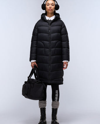 Ega Long Puffer Jacket - Black