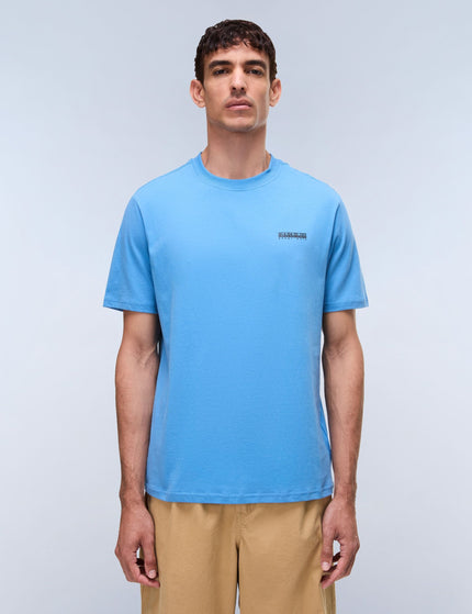 Napapijri Small Box Short Sleeve T-Shirt - Blue Jasperimages1- The Sports Edit