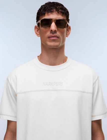 Napapijri Umbra Short Sleeve T-Shirt - White Whisperimages3- The Sports Edit