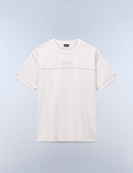 Napapijri Umbra Short Sleeve T-Shirt - White Whisperimages5- The Sports Edit
