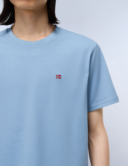 Napapijri Salis Jersey Short Sleeve T-Shirt - Blue Denimimages3- The Sports Edit