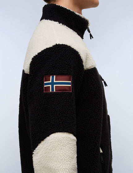 Napapijri Yupik Full-Zip Fleece - Black/Whiteimages4- The Sports Edit