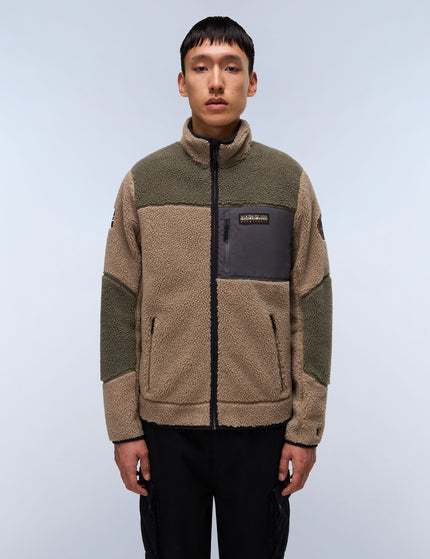 Napapijri Yupik Full-Zip Fleece - Khakiimages1- The Sports Edit
