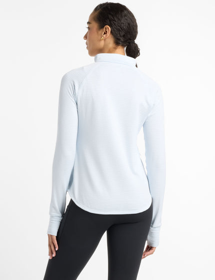 New Balance Athletics Heat Grid 1/2 Zip - Ice Blueimage3- The Sports Edit