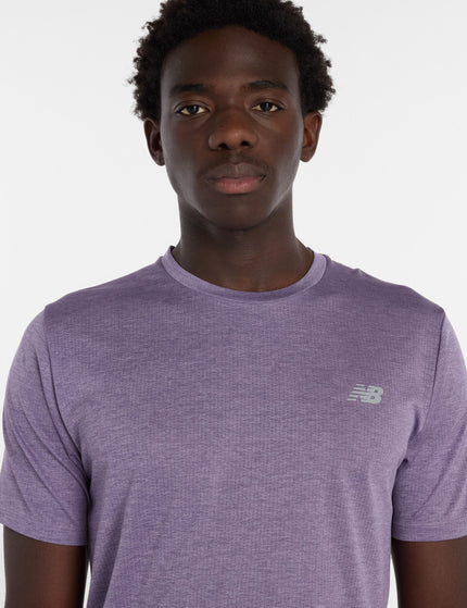 New Balance Athletics T-Shirt - Candied Violet Heather/Slate Greyimages3- The Sports Edit