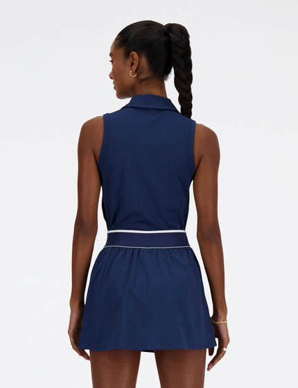 New Balance Collared Tournament Tank - NB Navyimage3- The Sports Edit