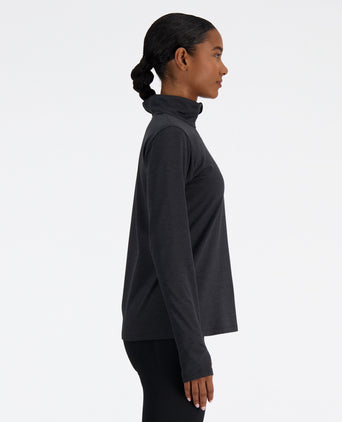 Sport Essentials Space Dye 1/4 Zip - Black Heather