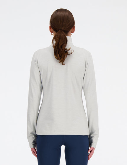 New Balance Sport Essentials Space Dye Quarter Zip - Ash Heatherimage3- The Sports Edit