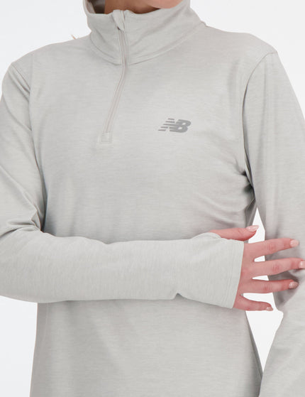 New Balance Sport Essentials Space Dye Quarter Zip - Ash Heatherimage5- The Sports Edit