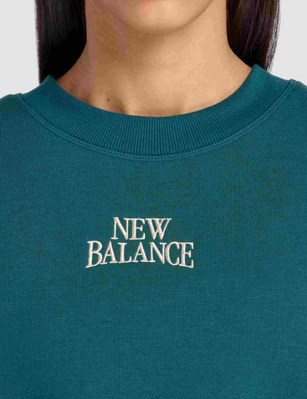 New Balance Trackside Fleece Crew - Medusa Greenimages4- The Sports Edit