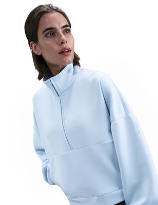 24.7 ImpossiblySoft Dri-FIT Oversized 1/2-Zip Top - Celestine Blue/Psychic Blue