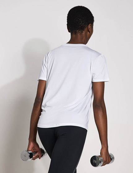 Nike One Classic Dri-FIT Short-Sleeve Top - White/Blackimage2- The Sports Edit