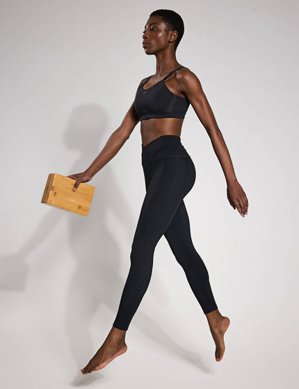 Nike One Wrap High Waisted 7/8 Leggings - Blackimage6- The Sports Edit