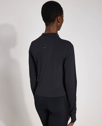 Zenvy Full-Zip Long-Sleeve Top - Black/Cool Grey