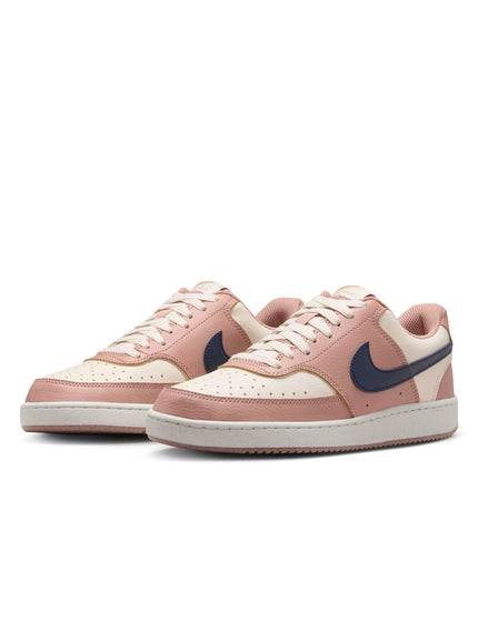 Nike Court Vision Low Next Nature Shoes - Particle Pink/Midnight Navy/Pale Ivoryimage2- The Sports Edit