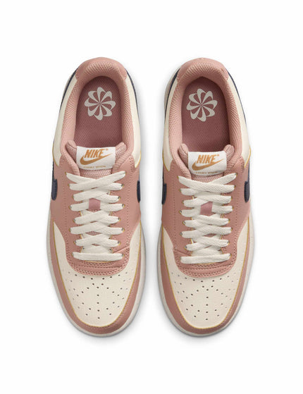 Nike Court Vision Low Next Nature Shoes - Particle Pink/Midnight Navy/Pale Ivoryimage4- The Sports Edit