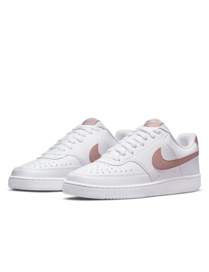 Nike Court Vision Low Next Nature Shoes - White/Pink Oxfordimages2- The Sports Edit