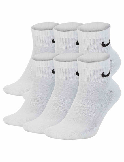 Nike Everyday Cushioned Training Ankle Socks (6 Pairs) - White/Blackimages3- The Sports Edit