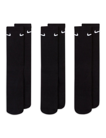 Nike Everyday Cushioned Training Crew Socks (3 Pairs) - Black/Whiteimage1- The Sports Edit