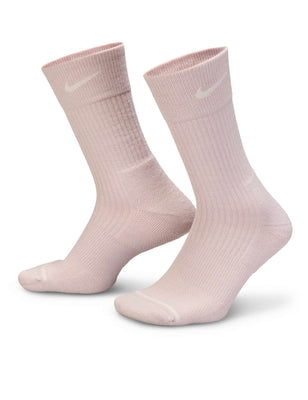 Everyday Wool Cushioned Crew Socks (2 Pairs) - Pink/Red