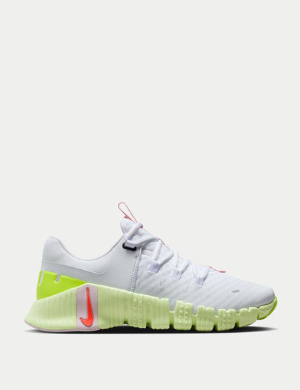 Nike Free Metcon 5 Shoes - White/Bright Crimson/Barely Voltimage1- The Sports Edit