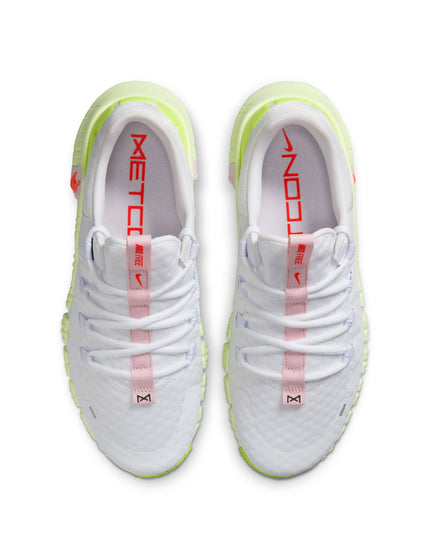 Nike Free Metcon 5 Shoes - White/Bright Crimson/Barely Voltimage5- The Sports Edit