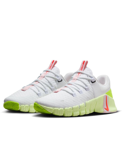 Nike Free Metcon 5 Shoes - White/Bright Crimson/Barely Voltimage4- The Sports Edit