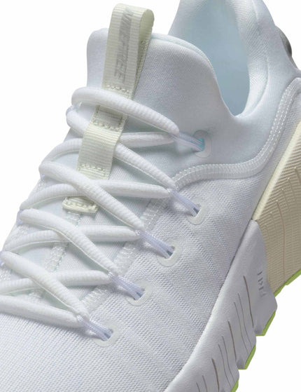 Nike Free Metcon 6 Shoes - White/Metallic Silver/Barely Volt/Sailimage6- The Sports Edit