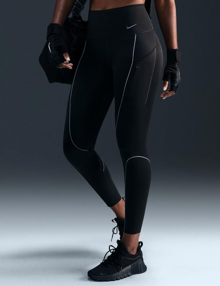 Nike Go High Waisted 7/8 Leggings with Pockets - Blackimage1- The Sports Edit