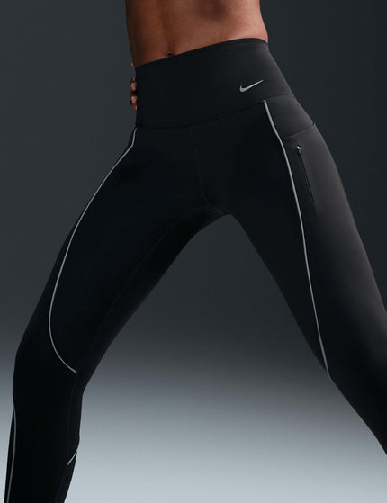 Nike Go High Waisted 7/8 Leggings with Pockets - Blackimage3- The Sports Edit