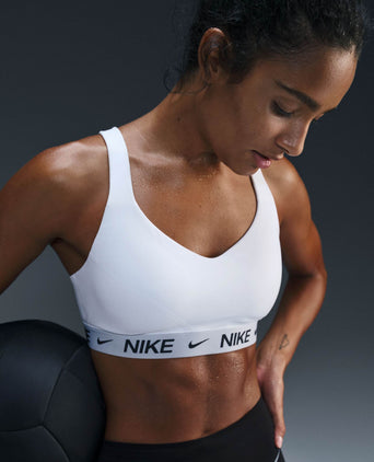 Indy High Support Sports Bra - White/Black