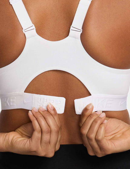Nike Indy High Support Sports Bra - White/Stone Mauveimage6- The Sports Edit