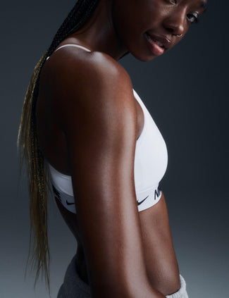 Indy Light Support Sports Bra - White/Black
