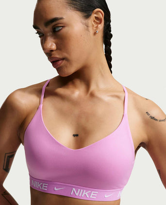 Indy Light Support Sports Bra - Light Magenta/White