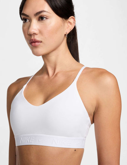 Nike Indy Light Support Sports Bra - White/Stone Mauveimage3- The Sports Edit